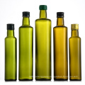 250ml 500ml 750m Empty Marasca Edible Oil Bottle Green Glass Olive Oil Bottles with lid